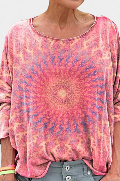 Blusa Holgada Omari con Estampado Bohemio Retro