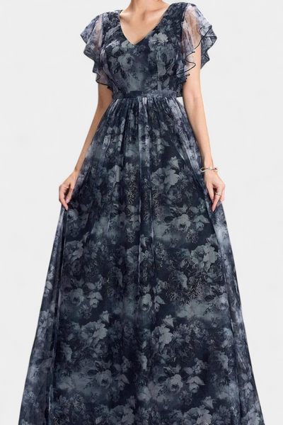 Vestido Largo de Chifón con Estampado Floral Mariana - Ligero y Fresco