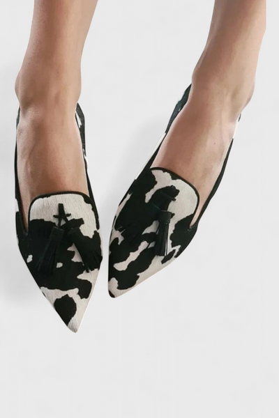 Fermina Elegantes Loafers de Punta Afilada y Diseño Bicolor