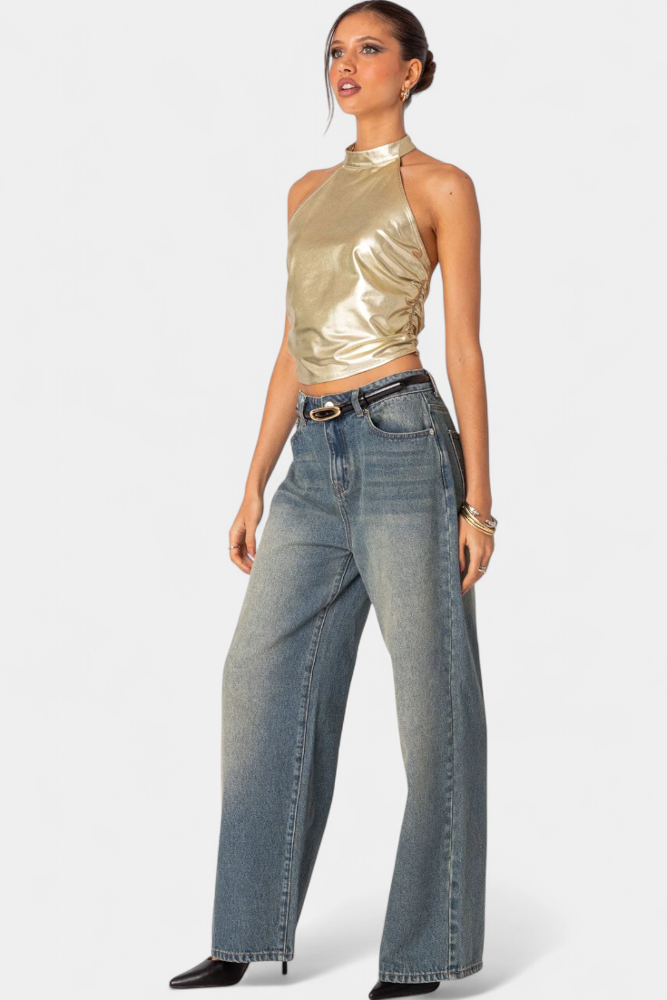Top Halter Metálico Anna Karter