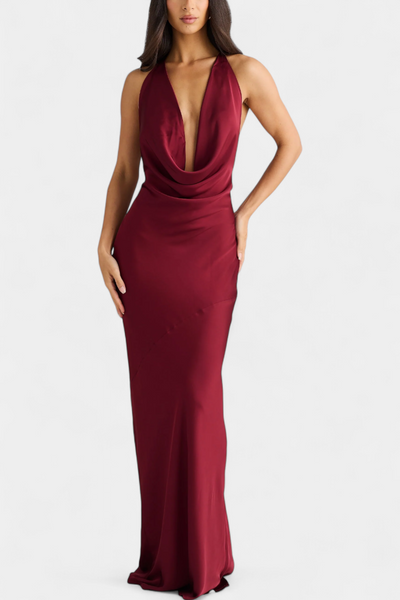 Vestido Elegante Zayana con Detalle de Drapeado