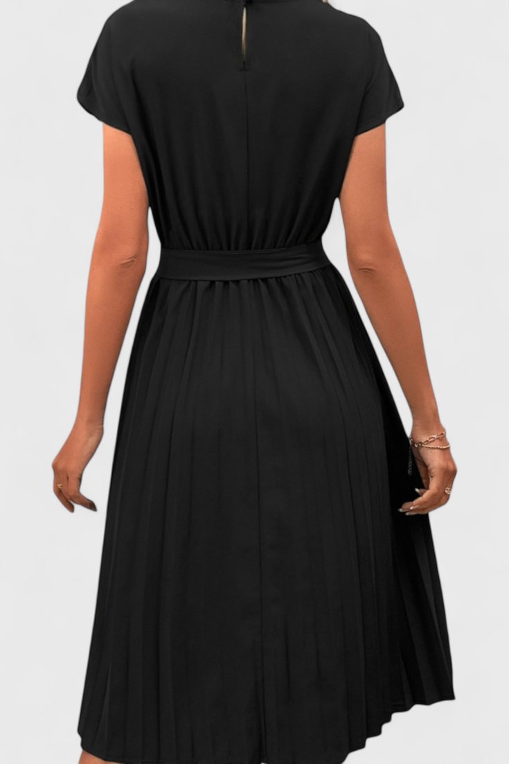 Vestido Midi Elegante Luxie de Tejido Ligero y Corte Suelto