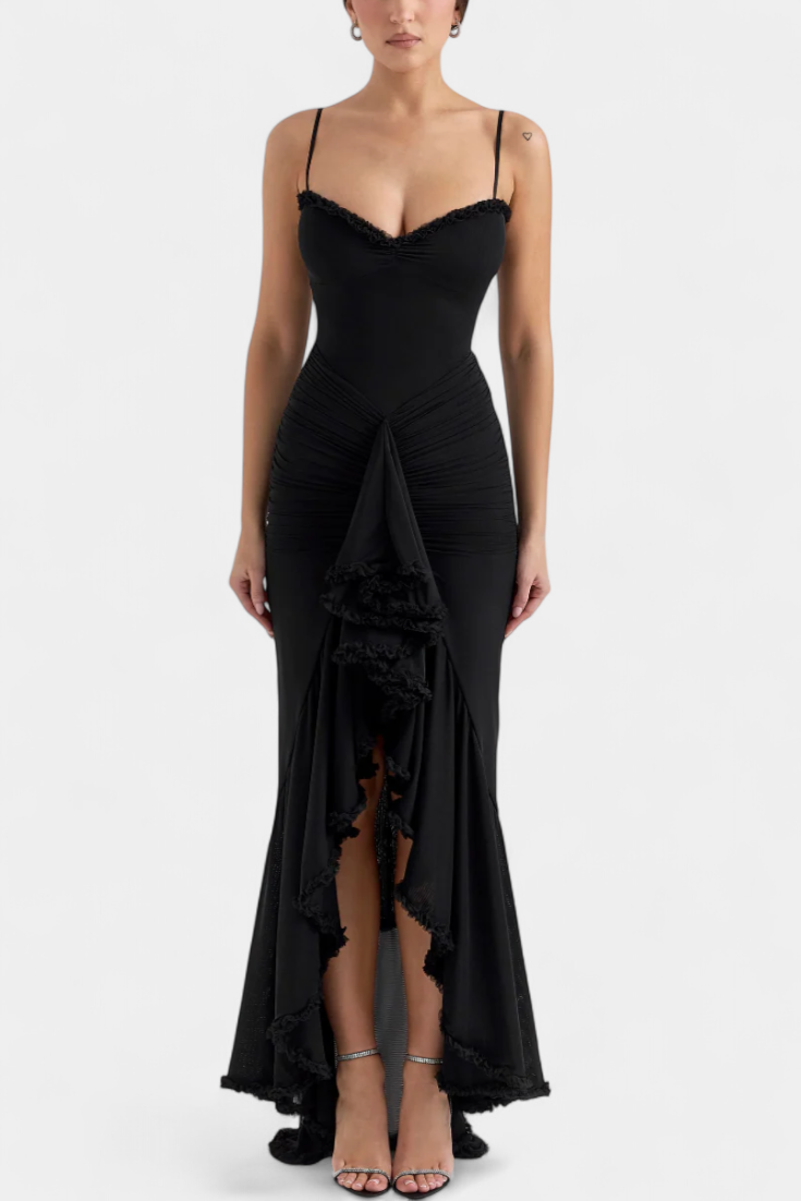 Vestido Corsé Élodie con Detalles de Volantes