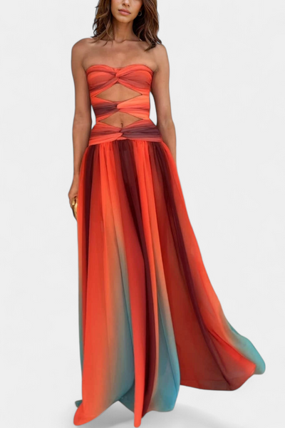 Vestido Maxi A-Line Sin Tirantes Maisie