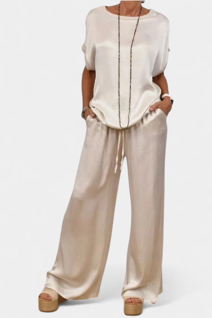 Conjunto Sofisticado de Primavera de Dos Piezas Blasa