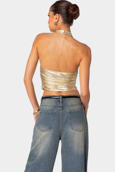 Top Halter Metálico Anna Karter