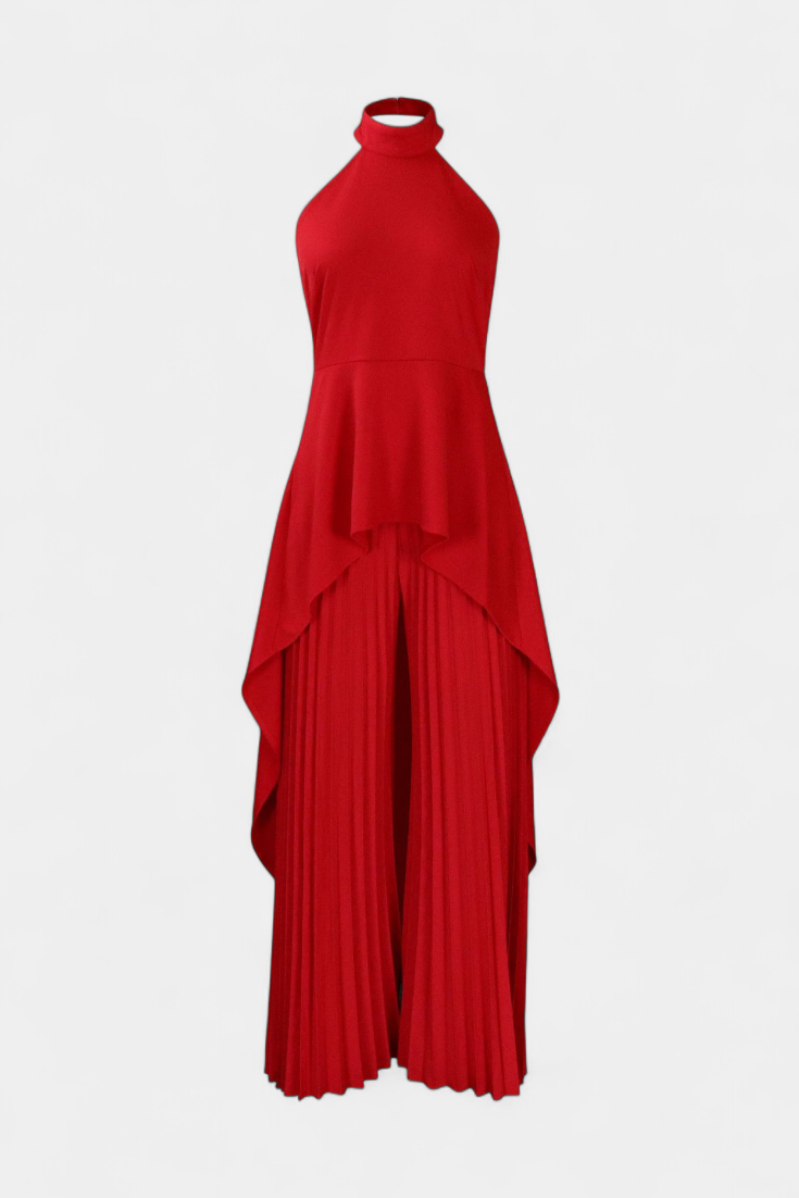Chrysoula Conjunto Asimétrico con Pantalones Plisados