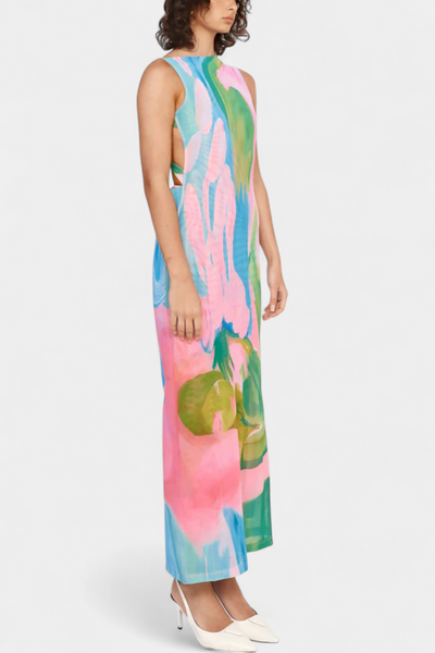 Luella Vestido Pastel de Corte Elegante y Silueta Suelta