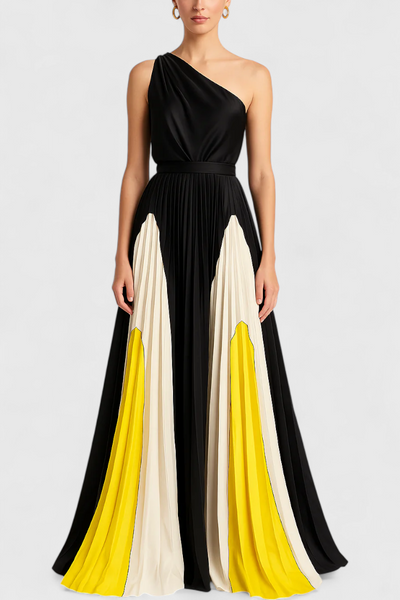 Vestido Maxi Off-Shoulder Antía con Estampado Sofisticado