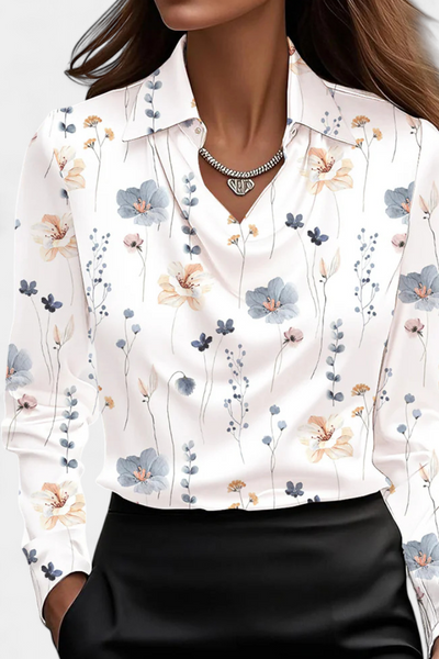 Dilnaz Blusa Satinada con Escote en V