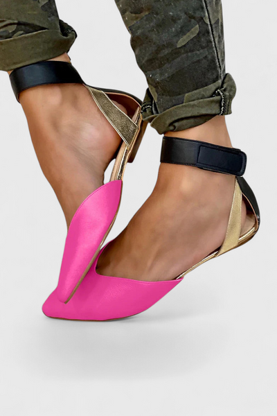 Ninel Zapatillas Chic con Tiras Coloridas y Diseño Clásico