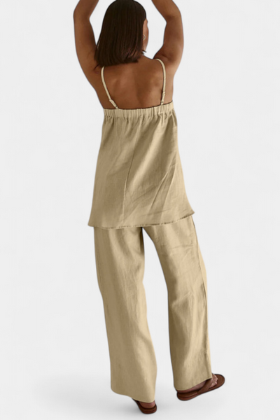 Lía Conjunto de Verano: Top Suelto y Pantalón Ligero