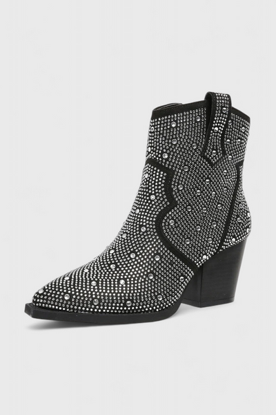 Berenice Botas Chic con Detalles en Patchwork y Cremallera Lateral