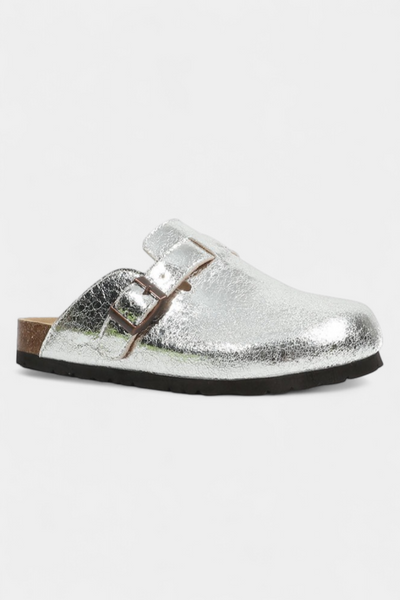Aubree Unisex Suede Clogs with Adjustable Buckle