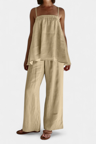 Lía Conjunto de Verano: Top Suelto y Pantalón Ligero