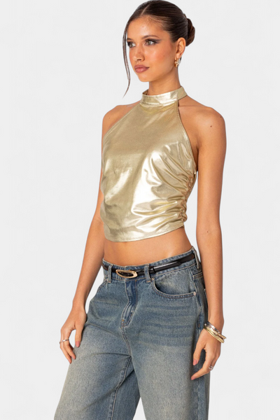 Top Halter Metálico Anna Karter