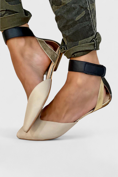 Ninel Zapatillas Chic con Tiras Coloridas y Diseño Clásico