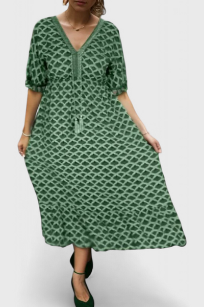 Vestido Boho Chic Kirra con Diseño Geométrico