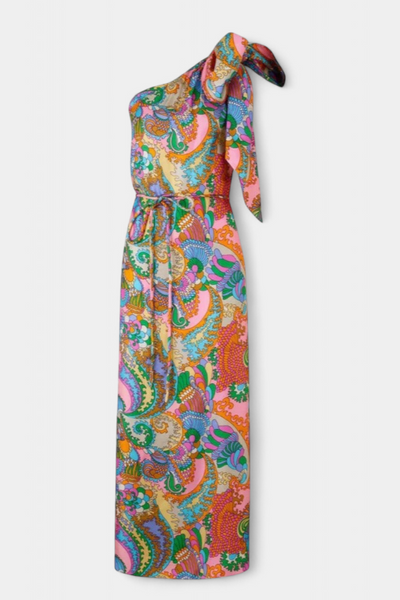Vestido Maxi Ginette con Diseño de Arcoíris