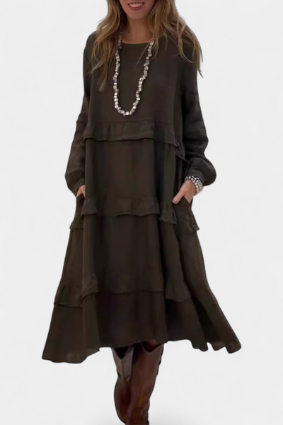 Jada Sudadera Vestido con Volantes y Estilo Casual-Chic