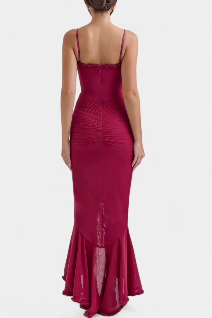 Vestido Corsé Élodie con Detalles de Volantes