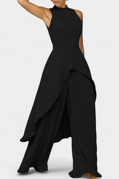 Chrysoula Conjunto Asimétrico con Pantalones Plisados