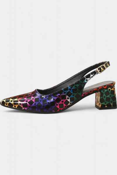 Karthleen Tacones Anchos con Diseño Geométrico