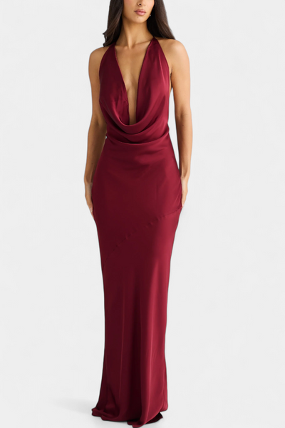 Vestido Elegante Zayana con Detalle de Drapeado