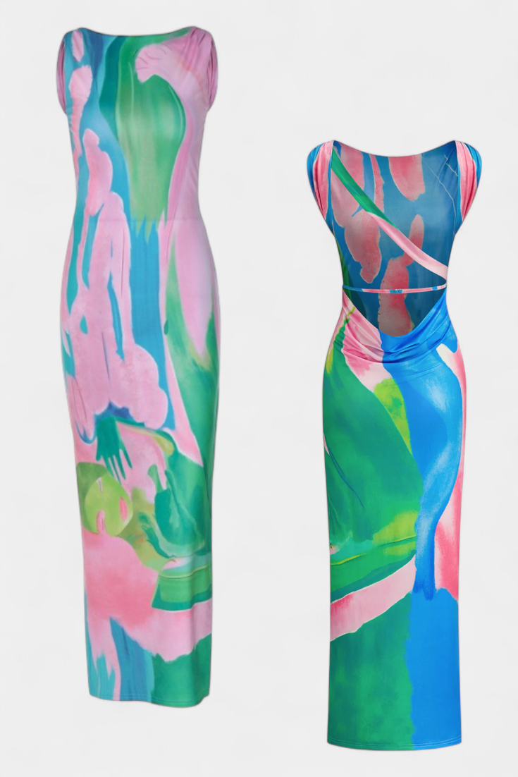 Luella Vestido Pastel de Corte Elegante y Silueta Suelta