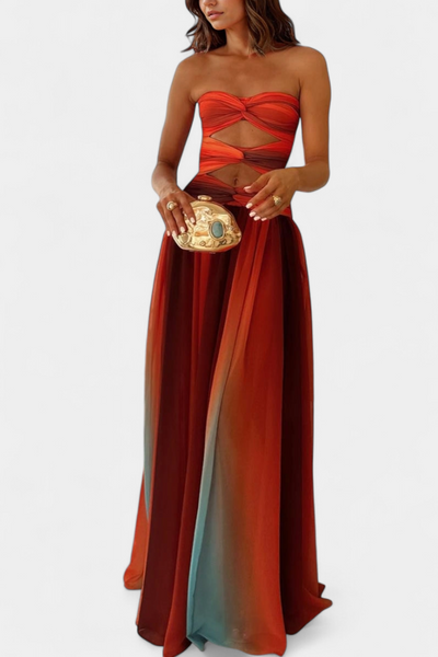 Vestido Maxi A-Line Sin Tirantes Maisie
