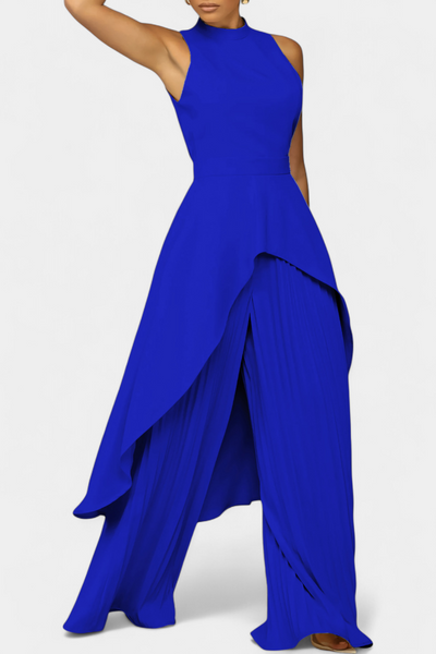 Chrysoula Conjunto Asimétrico con Pantalones Plisados