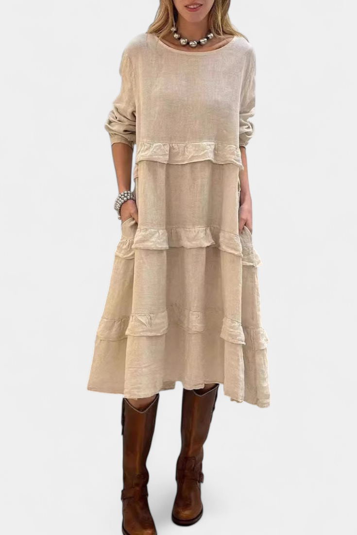 Jada Sudadera Vestido con Volantes y Estilo Casual-Chic