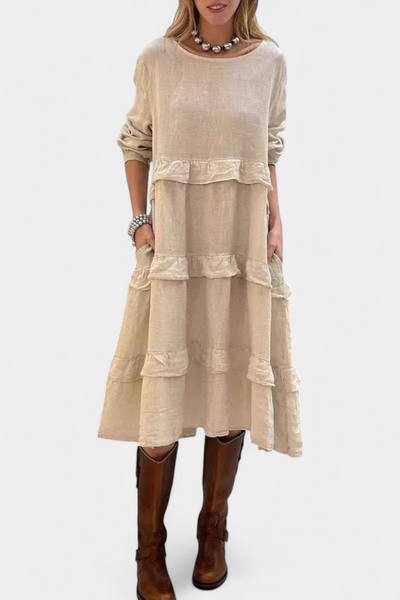 Jada Sudadera Vestido con Volantes y Estilo Casual-Chic