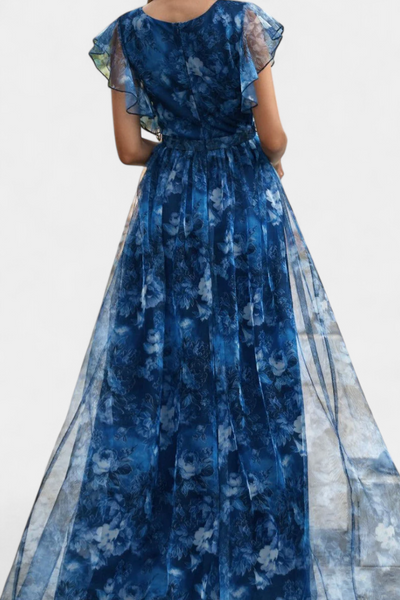 Vestido Largo de Chifón con Estampado Floral Mariana - Ligero y Fresco