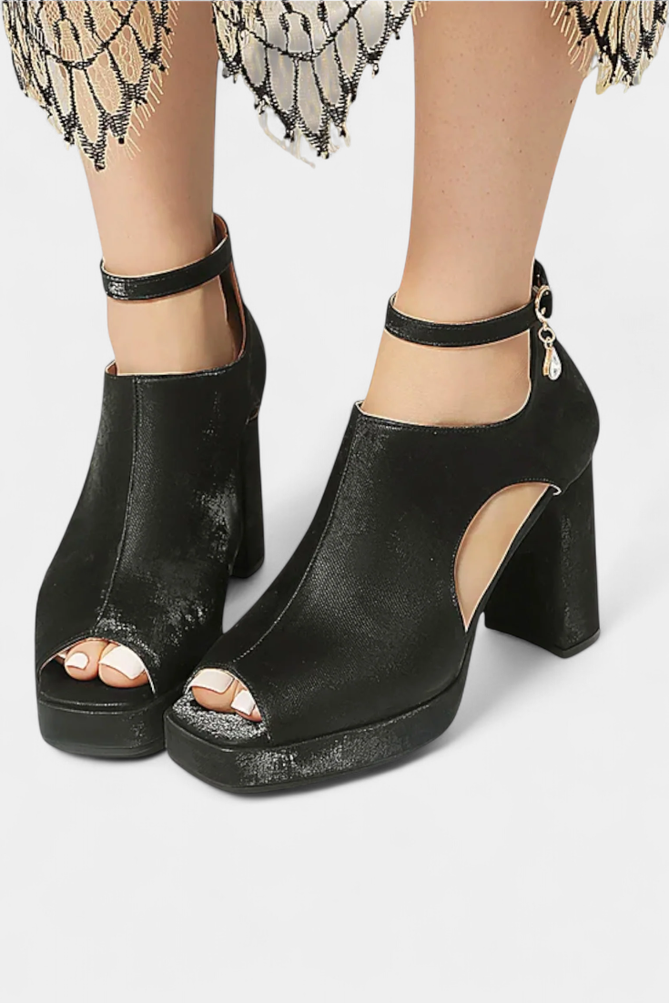 Lopez Multicolor Chunky Heels