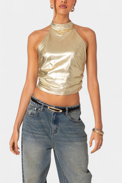 Top Halter Metálico Anna Karter