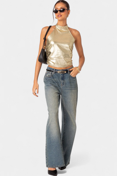 Top Halter Metálico Anna Karter