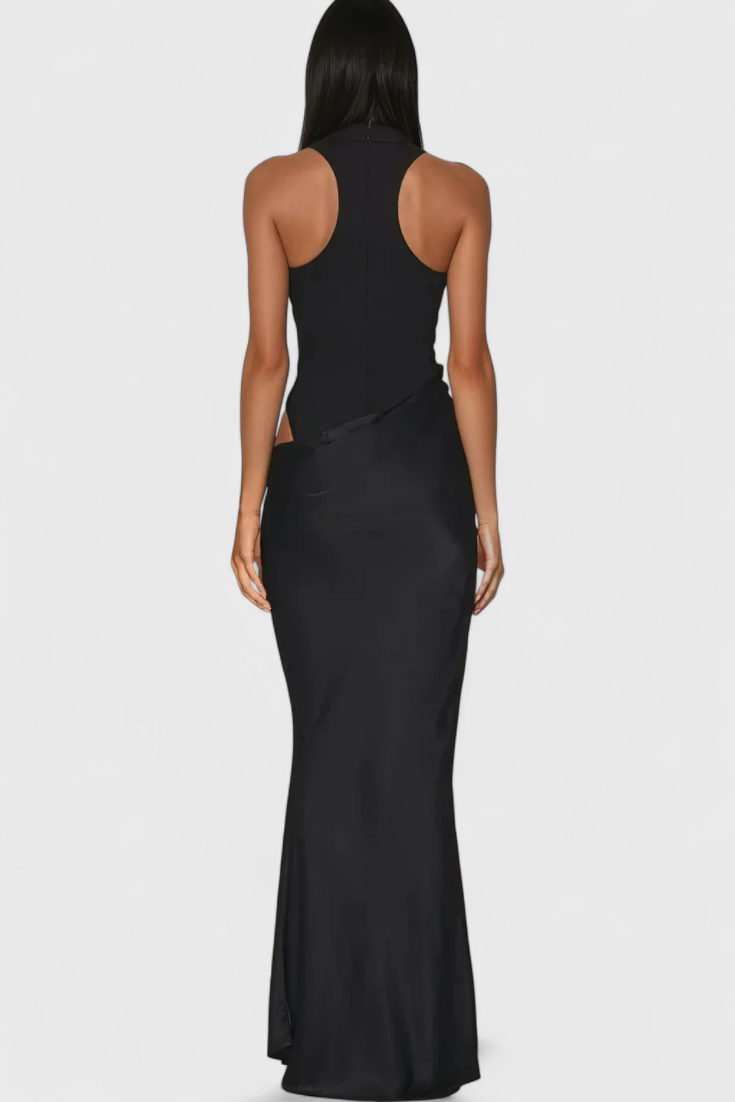 Vestido Maxi Mafalda con Estilo de Tank Top y Silueta Elegante