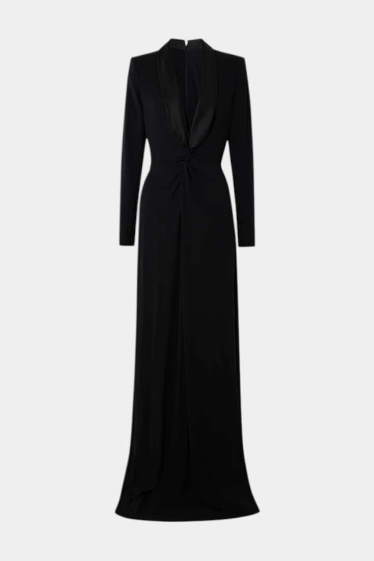 Talara Vestido Maxi Ajustado con Escote en V Pronunciado