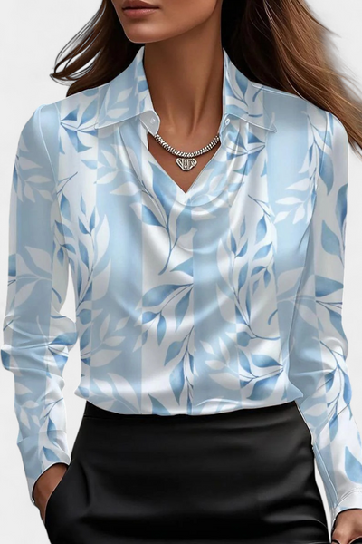 Dilnaz Blusa Satinada con Escote en V