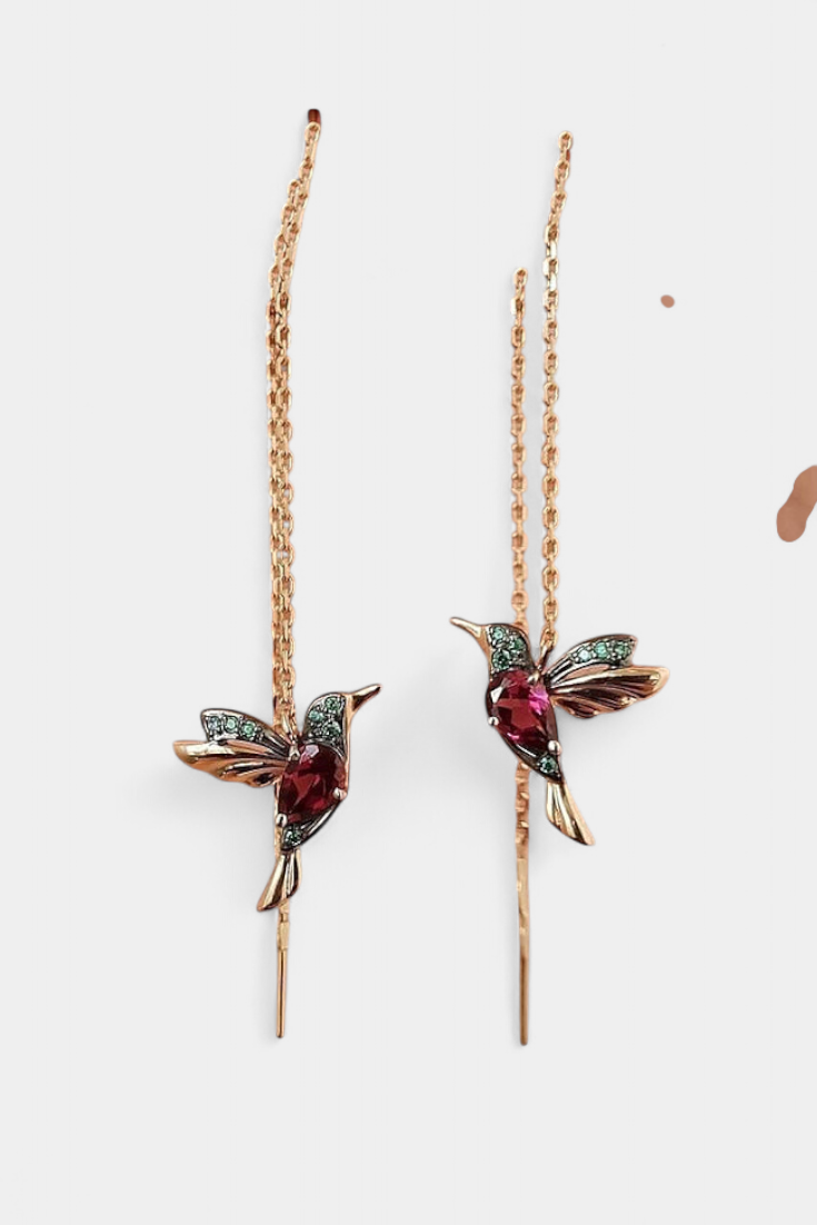 Assorted Zirconium Bird Earrings