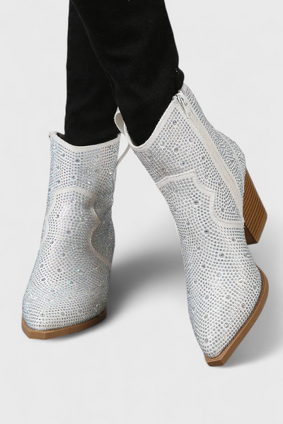 Berenice Botas Chic con Detalles en Patchwork y Cremallera Lateral