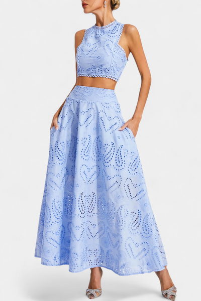 Conjunto Romántico de Encaje Floral Danitza