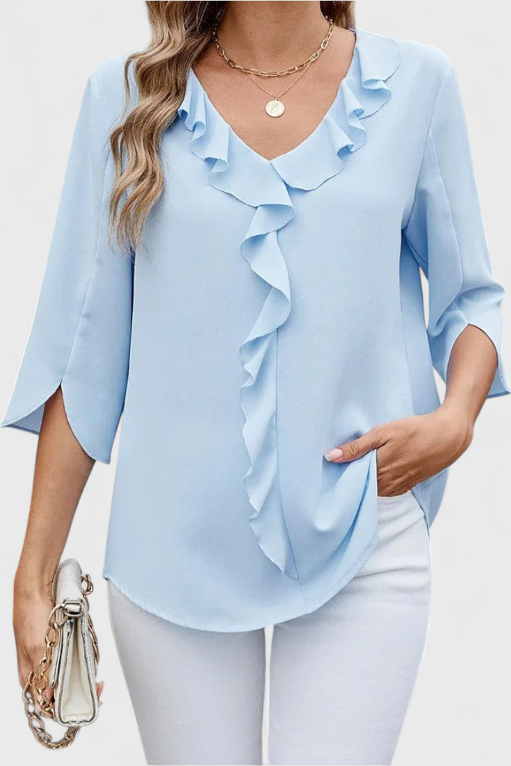 Blusa Casual Annemiek de Corte Suelto y Estilo Elegante