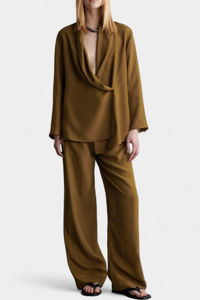 Sue Conjunto de Blazer con Solapas y Pantalones Coordinados