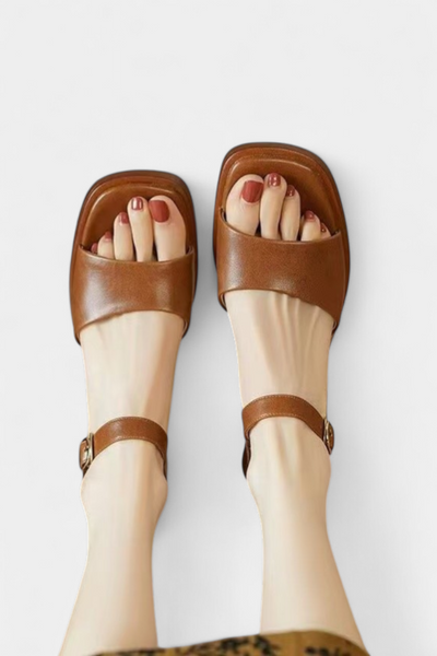 Sandalias Planas Rozminda de Estilo Vintage con Tiras Elegantes