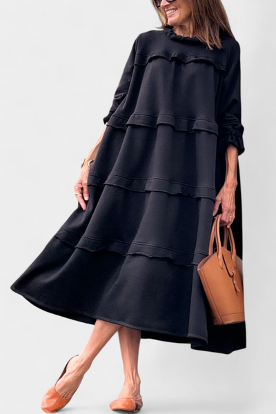 Jada Sudadera Vestido con Volantes y Estilo Casual-Chic