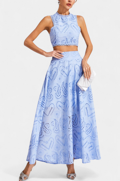 Conjunto Romántico de Encaje Floral Danitza