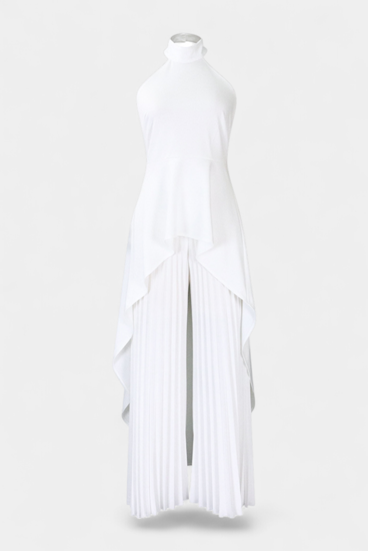 Chrysoula Conjunto Asimétrico con Pantalones Plisados
