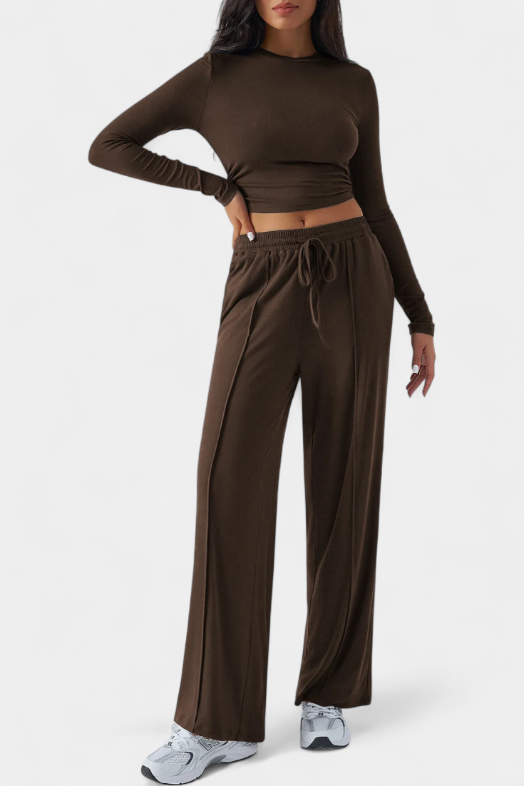 Celaen Conjunto de Dos Piezas con Escote Circular